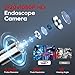 TOPDC Two-Way Articulating Borescope Camera with Light, Industrial Endoscope with 0.24in Articulating Snake Camera, 1920P HD Video Inspection Scope for Automotive & Aircraft Mechanics, 6.5ft