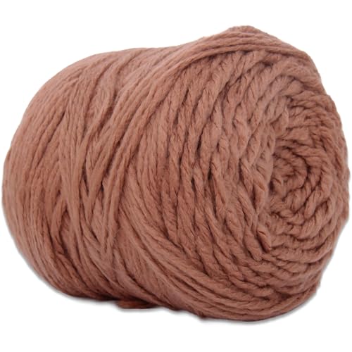 Image of ThreadArt Chunky Yarn Big Cake, 300g (316 Yards - Mocha 06 | Super Bulky #6 for Hand Knitting & Crocheting - 100% Soft Acrylic for Blanket Yarn