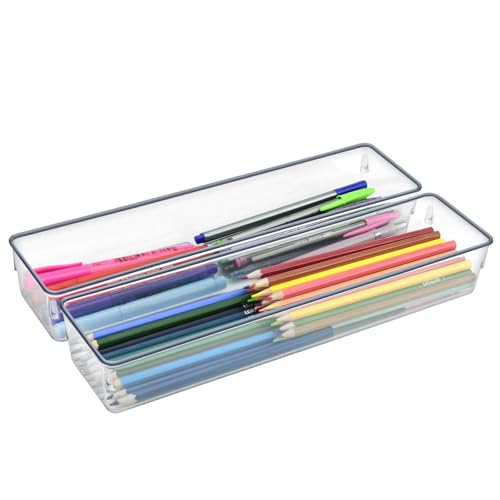 Organizador Modular Acrimet para Gavetas, Bancadas e Armários, Plástico Transparente, Pote Retangula