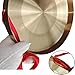 WSWECCL Diameter 9.84 inch(25cm) Gong Instrument,Chinese Traditional copper alloy gong, Percussion Instrument with Wooden Mallet and Red Hanging Ribbon for Home,Office,Celebration,Party & Festivals