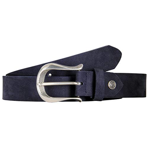 Ceinture en cuir haut de gamme Lindenmann en nubuck noir