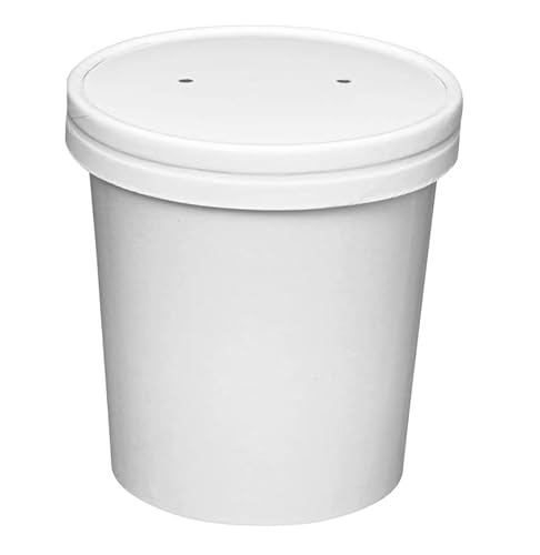 Take Away Supplies Ltd White Disposable Soup/Food Container With Lids 12Oz X50…