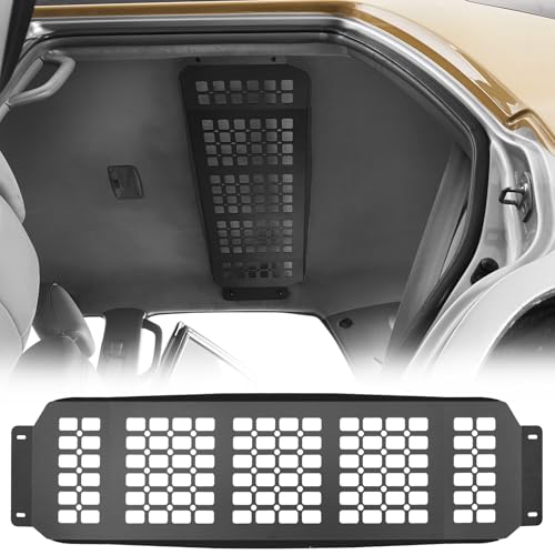 Hooke Road 03-09 4Runner Overhead MOLLE Panel Cargo Rack for 2003-2009 Toyota 4Runner 4th Gen(Exclude Sunroof Version), Rear Top Storage Steel Shelf Tool Organizer, No-Drill Installation by Hooke Road - Used condition - US$69.99