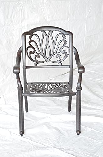 Elizabeth Outdoor Patio 9Pc Dining Set Dark Bronze Cast Aluminum. #TOP7