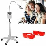 Mobile Teeth Whitening Machine Professional Teeth Whitening Kits for Teeth, Cold Blue Light Make Smoky Black Teeth for Sweet Smile, Suitable for Hospital, Home, with Goggles, Height Adjustable.