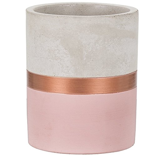 Vaso Rosa e Cobre em Cimento, Mart, Rosa/ Cobre, 1 unidade
