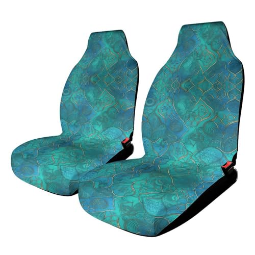 Housse de siège de voiture turquoise d'une finition remarquable pour automobile
