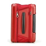 WITTCHEN FLEXI Line Walizka kabinowa poszerzana Bagaż podręczny Bagaż kabinowy Mała walizka z polikarbonu Zamek szyfrowy TSA Cztery podwójne kółka Aluminiowa teleskopowa rączka Rozmiar S Czerwony