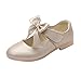 La Vogue Zapatos Zapatilla con Lazo para Niña Princesa Fiesta Dorado Color Talla 26