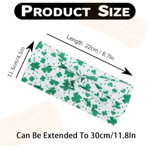 Image of Kachanaa 6 Packs St. Patrick's Day Headbands for Women Elastic Non-Slip Green Irish Shamrock Hat Hair Accessories for Party and Gifts