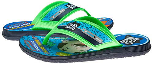 Chinelo Luccas Neto Land Super Flop Meninos Azul/Verde 25