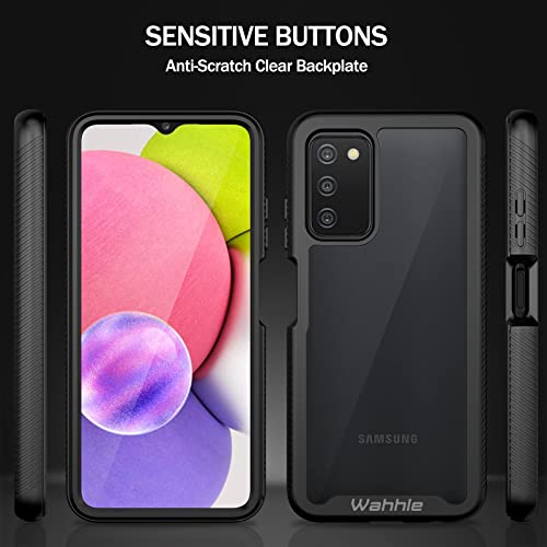 wahhle Compatible with Samsung Galaxy A03S Case, Built in Screen Protector Full Body Shockproof Slim Fit Bumper Protective Phone Cover for Samsung A03S 6.5 Inch Men Women-Black/Clear by wahhle - Used condition - Image 5