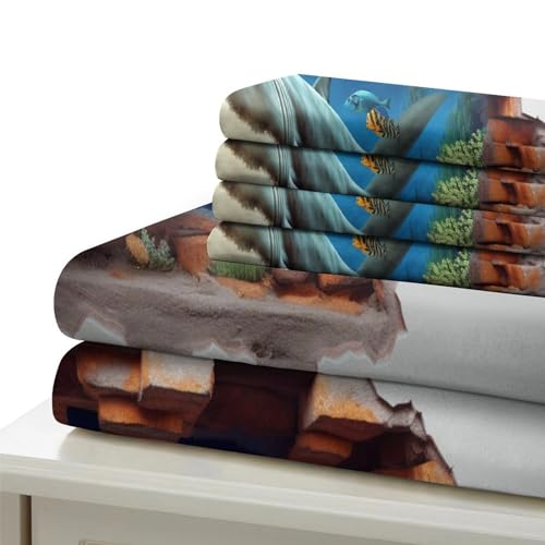 Parure de lit requins en microfibre premium housse de couette douce 3D - 6