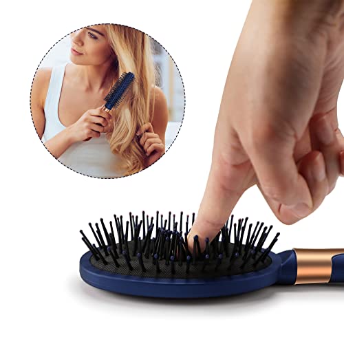 Hair Brush Set Anti Static Massage Oval Comb Round Hair Brush Vent Hair Brush Detangling Brush Paddle Brush for Women Men Blue - Image 3