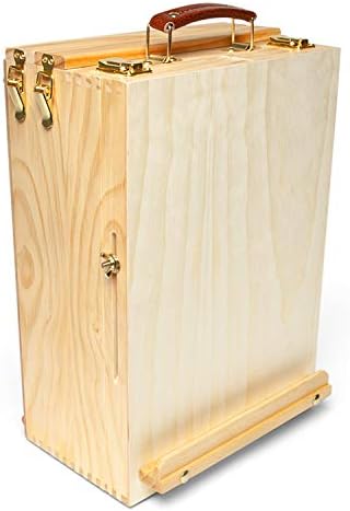 Elements All Media Table Top Easel for Art - 108 Piece Complete Media Box Acrylic, Oil, Painting, Drawing Sketching, 3 Drawer Wooden Easel Set for Artists