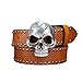 Halloween Fashion Belt – Skull Buckle Western Style for Jeans – Gift for Men and Women New 2026