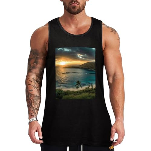 Sunrise Over Oahu Hawaii Men Tank Top 3XL Quick Dry Gym Tee