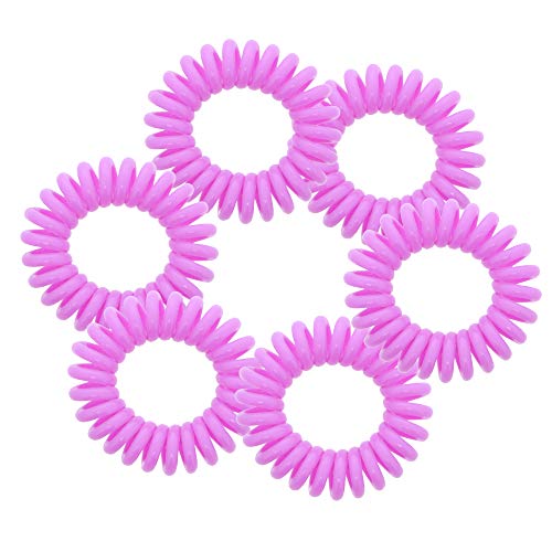 Small Coil Hair Ties For Girls - Set of 6 Purple