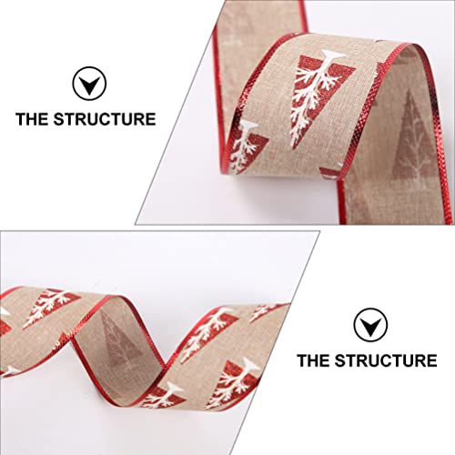 Didiseaon Fitas Fio de Natal Fita Fio Vintage Fita de Juta Serapilheira Fita de Tecido de Linho para