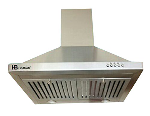 Hindblaze 60cm 1000 m/h Kitchen Chimney - Silver (HB-021 )