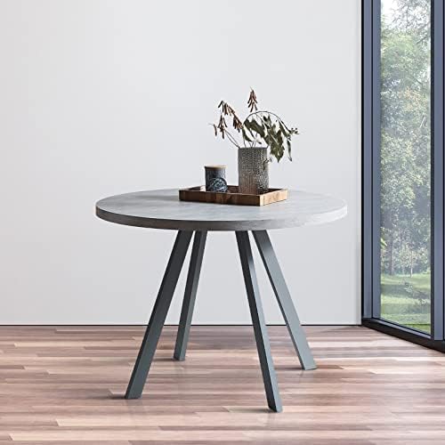 Zerifevni Round Dining Table, Mid Century Modern Round Dining Table 35 INCH, Leisure Coffee Table, Saving Space (R7244-TABLE)