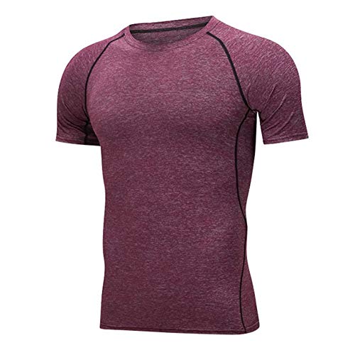 T-shirt compression manche courte pour la musculation en polyester et spandex