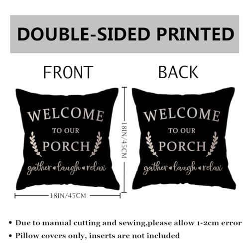Uloveloveyourselfporchdecorthrowpillowcovers18x182packcountryfarmhousepillowcaseswelcometoourporchstayawhilefrontporchbenchdecorcushioncoversblack  Urban Country Home Decor Ulove love yourself porch decor throw pillow covers 18x182pack country farmhouse pillowcases welcome to our porch stay awhile front porch bench decor cushion covers black  urban country home decor