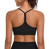 ANGOOL Sport BH Damen ohne Bügel Racerback, Schwarz, M