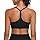 ANGOOL Sport BH Damen ohne Bügel Racerback Spaghetti Träger Sport Bustier Damen Gepolstert Seamless Y-Rücken Abnehmbare Cup für Low-Impact Training, Schwarz, S