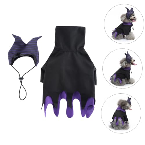 Disfraz Halloween para perro estilo bruja Talla M miniatura 3