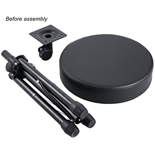 Anfan Universal Drum Throne Adjustable Padded Drum Stool with Anti-Slip Feet for Adults and Kids (Black)