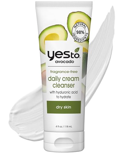 Yes To Avocado Fragrance Free Daily Cream Cleanser, Hydrating Face
