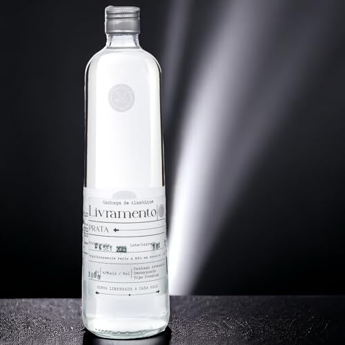 Cachaça Prata Livramento 1 Litro Envelhecida Artesanal Premium Gourmet Descansada Reserva Alambique