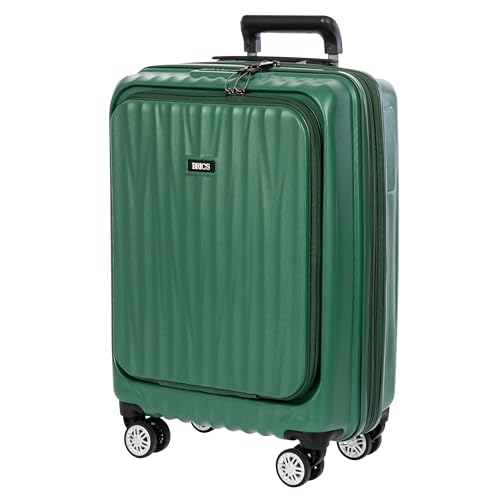 Bric's Cervia 21" Hardside Carry-On with Front Pocket, Expandable Luggage, 360° Spinner Wheels, Lightweight, TSA-Approved Locks, Durable, Dark Emerald Green