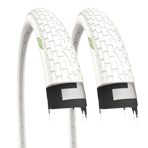 2 x Reifen weiß 20X1.95 (50-406) Slick Straßenreifen für BMX, Citybike, Kinder, 20 Zoll Fahrrad
