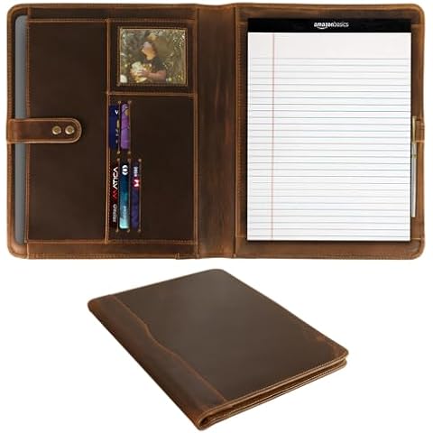 ELIZO Leather Portfolio Organizer Cover