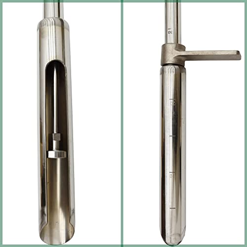 INTBUYING 40" Soil Sampler Probe Kit with Sample Ejector 304 Stainless Steel Gator Probe Step Tube Sampler Probe