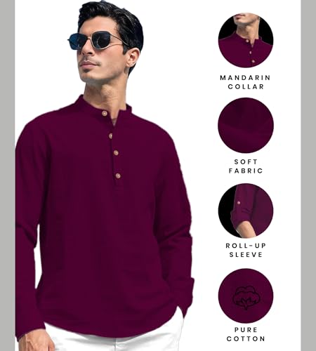 Image of Slim Fit Short Kurta for Men and Boys.(KRT BTN06, Navy Blue)