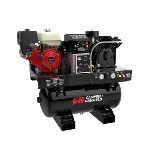 Campbell Hausfeld 30 Gal. 175 PSI Honda GX390 Gas Engine Truck Mount Compressor and 5000-Watt Generator and 200A Welder, 3-in-1 Air Compressor/Generator/Welder Combo Unit (GR3200) Black - Image 4