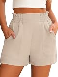 ANRABESS Shorts for Women Summer Casual Elastic High Waisted Wide Leg Cute...