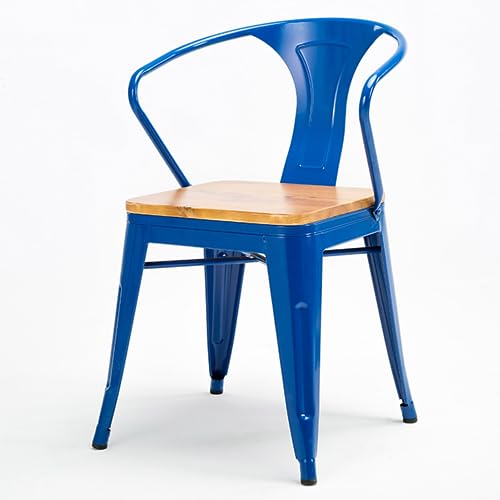 Industrial Style Dining Chairs, Solid Wood Seat Dining Room Chairs,