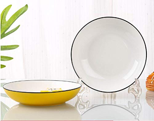 Grand plat profond en céramique style japonais pour résoudre le manque de place
