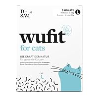 Dr. SAM wufit Cats - Wurmkur sekundierende Tabletten für Katzen, 100% pflanzlich, als Unterstützung der natürlichen Magen-Darm-Funktion, für Katzen über 5kg (3-Monatspackung)