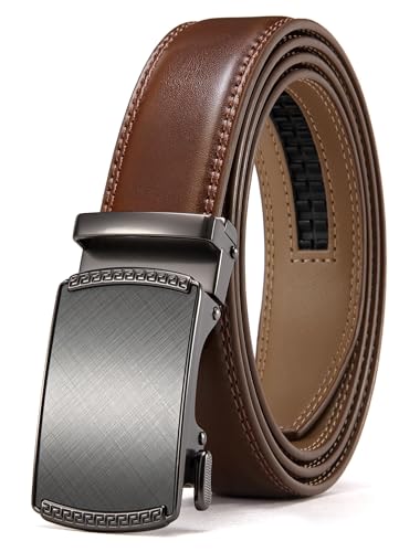 Image of CHAOREN Mens Dress Belt - Mens Ratchet Belt Leather for Dress Pant - Micro Adjustable Belts Fit Everywhere