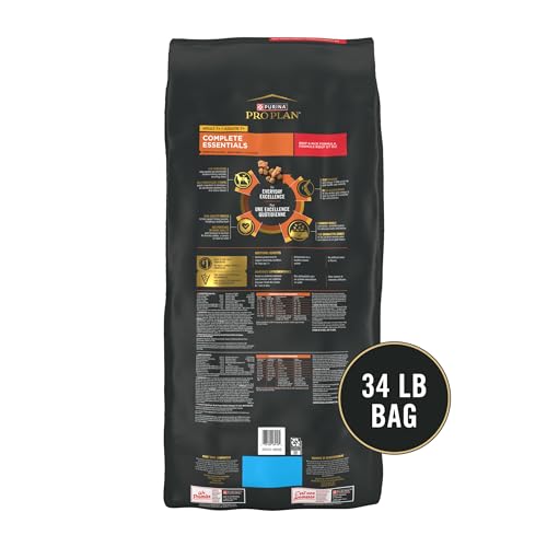 Image of Purina Pro Plan Adult 7 Plus Complete Essentials Senior Dry Dog Food, 34 lb | Shredded Blend Beef & Rice, 29% protein, supports muscle and joint health in senior dogs