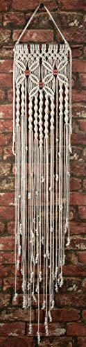 Solid Oak Macrame Wallhang Kit 3 Flowers, Off-White, One Size #TOP1