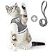 Supet katzengeschirr mit Leine ausbruchsicher,katzenleine mit Geschirr für Katzen,Verstellbar cat Harness Weich Katzen Weste für kleine Kitten Hunde