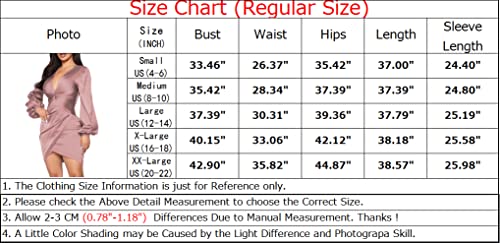 Deftsharp Women Fashion Ruched Elegant Bodycon Long Sleeve Wrap Front Solid Color Casual Basic Fitted Short Dresses Rosybrown #TOP5