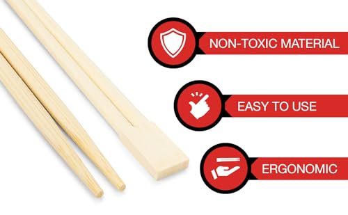 OTEMOTO 100 Disposable Chopsticks | Paper sleeve | Bamboo Wooden Chop sticks - Bamboo Chopstick Bulk - Disposable Utensils Premium Quality - (50 Pairs) - Image 4