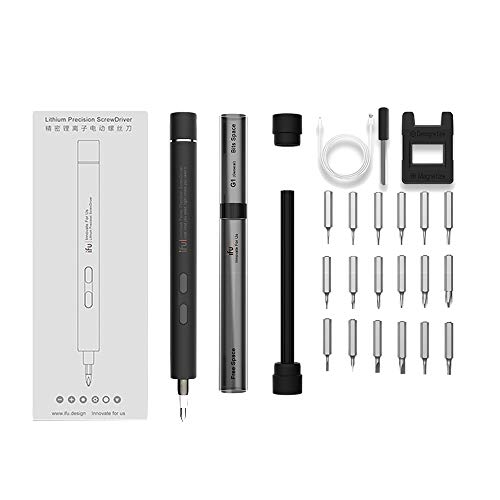 Loijon Chave de fenda elétrica Chave de fenda de precisão de lítio recarregável portátil Driver de c